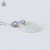  N718 Dây mặt liền đá xanh khoen 