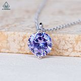  N722 Dây mặt liền 1 viên đá tím 