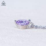  N722 Dây mặt liền 1 viên đá tím 