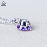  N722 Dây mặt liền 1 viên đá tím 