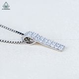  P445 Mặt dây chuyền 2 hàng đá 