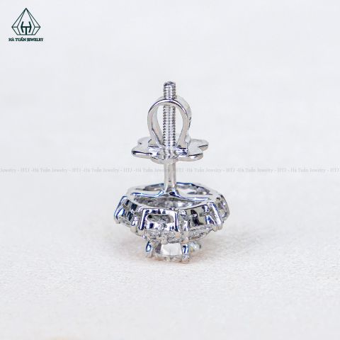 EX675 4.5mm Bông tai phối baguette