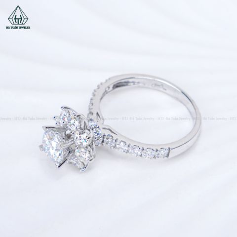 RX758 FULL MOIS 6mm Nhẫn nữ hoa 8 cánh nhọn