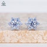  E129 Bông tai hoa 6 cánh nhọn 