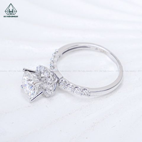 RX759 FULL MOIS 7mm Nhẫn nữ halo tròn