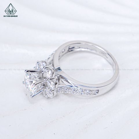 RX756 FULL MOIS 6.5mm Nhẫn nữ hoa 8 cánh