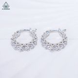  E130 Bông tai khoen đá 