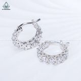  E130 Bông tai khoen đá 