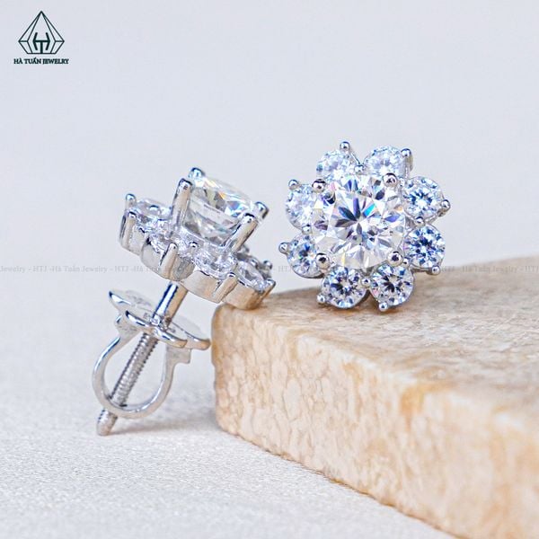  EX568 5mm Bông tai hoa 8 cánh 