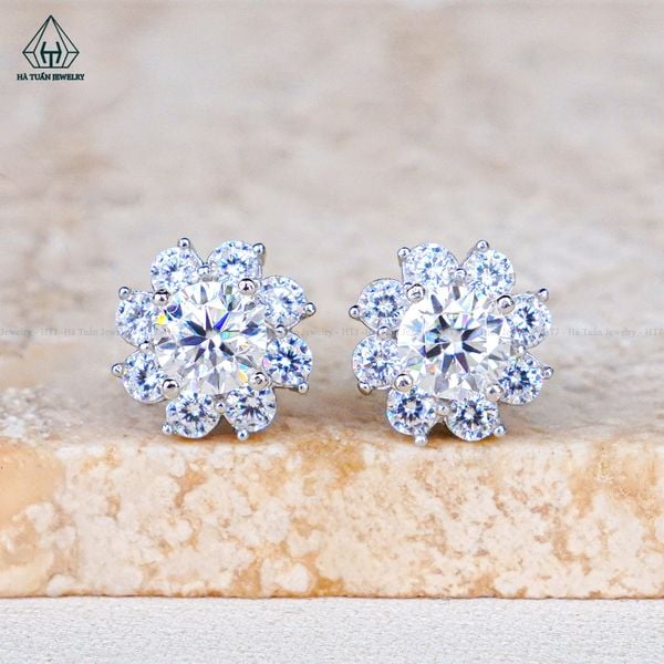  EX568 5mm Bông tai hoa 8 cánh 