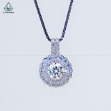  PX322 5.4mm Mặt dây chuyền tròn 2 hàng đá 