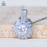  PX322 5.4mm Mặt dây chuyền tròn 2 hàng đá 