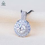  PX322 5.4mm Mặt dây chuyền tròn 2 hàng đá 