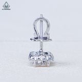  EX154 4.5mm Bông tai viền tấm vuông 