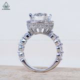  RX654 10mm Nhẫn nữ halo tròn 