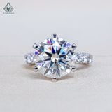  RX508 12mm Nhẫn nữ tấm đá CZ 