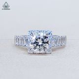  RX648 7mm Nhẫn nữ vuông phối baguette 