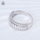  RX647 FULL MOIS Nhẫn phối baguette + tấm tròn 