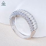  RX647 FULL MOIS Nhẫn phối baguette + tấm tròn 