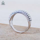  RX647 FULL MOIS Nhẫn phối baguette + tấm tròn 