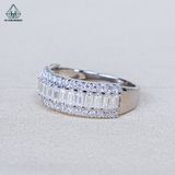  RX647 FULL MOIS Nhẫn phối baguette + tấm tròn 