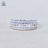  RX647 FULL MOIS Nhẫn phối baguette + tấm tròn 