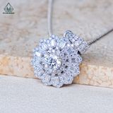  PX331 FULL MOIS 5.4mm Mặt dây chuyền 12 cánh nhọn 