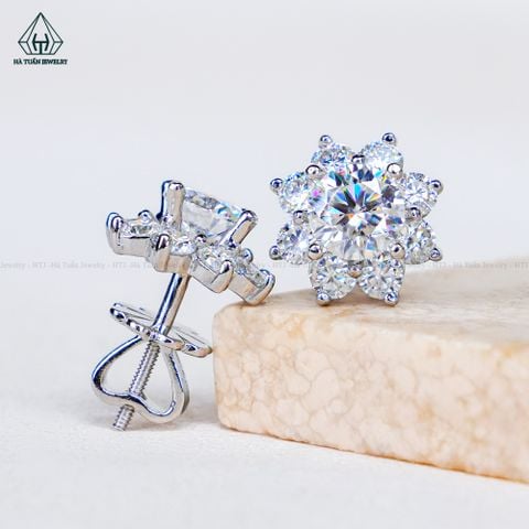 EX682 FULL MOIS 5.4mm Bông tai 8 cánh nhọn