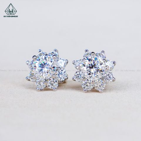 EX682 FULL MOIS 5.4mm Bông tai 8 cánh nhọn
