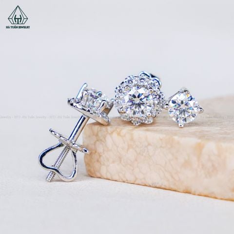 EX683 FULL MOIS 4mm Bông tai (Không mã cạnh)