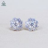  EX578 4.5mm  Bông tai hoa 8 cánh xoáy 