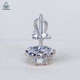  EX578 4.5mm  Bông tai hoa 8 cánh xoáy 