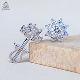  EX579 4mm Bông tai hoa 8 cánh nhọn 