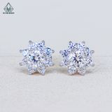  EX579 4mm Bông tai hoa 8 cánh nhọn 