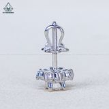  EX579 4mm Bông tai hoa 8 cánh nhọn 