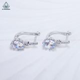  E135 Bông tai khoen đá tròn 