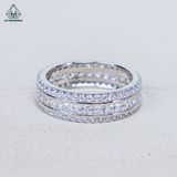  RX649 Nhẫn nữ phối Princess + tấm tròn 