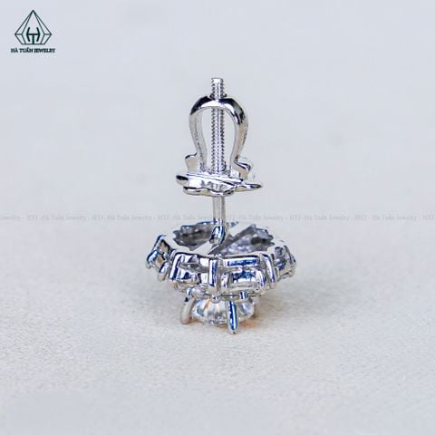 EX675 FULL MOIS 4.5mm Bông tai phối baguette