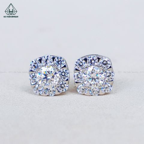 EX687 4.5mm Bông tai vuông chuôi đẩy