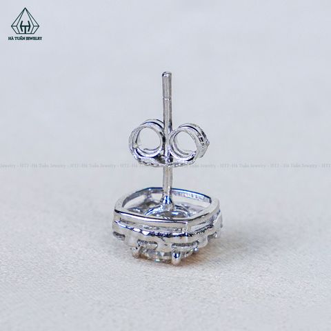 EX687 4.5mm Bông tai vuông chuôi đẩy
