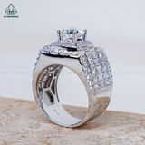  RMX201 7.5mm Nhẫn nam 5 hàng tấm +baguette 