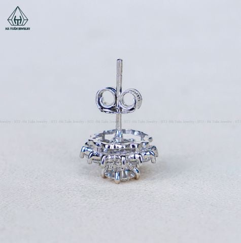 EX689 4mm Bông tai hoa cánh nhọn chuôi đẩy