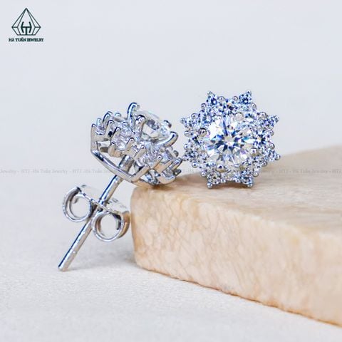 EX691 4mm Bông tai 8 cánh nhọn