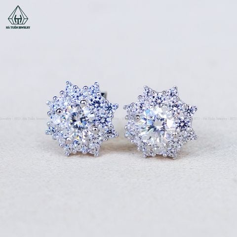 EX691 4mm Bông tai 8 cánh nhọn