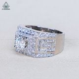  RMX202 6mm Nhẫn nam vuông viền baguette 