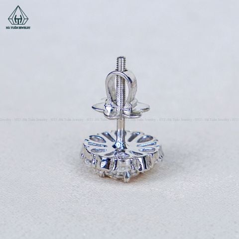 EX695 4.5mm Bông tai phối baguette