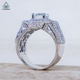  RMX204 7.5mm Nhẫn nam baguette vuông viền tấm 