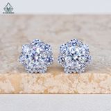  EX582 7mm Bông tai hoa 7 cánh tròn 