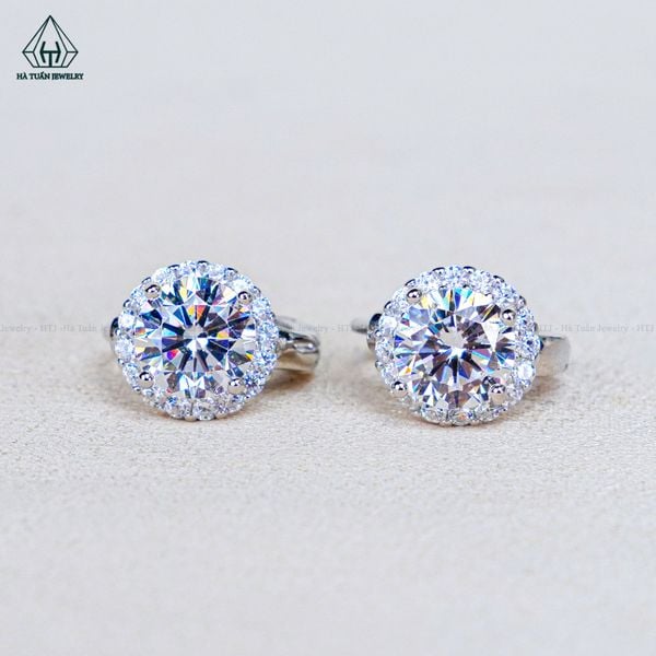  E138 Bông tai khoen halo tròn 