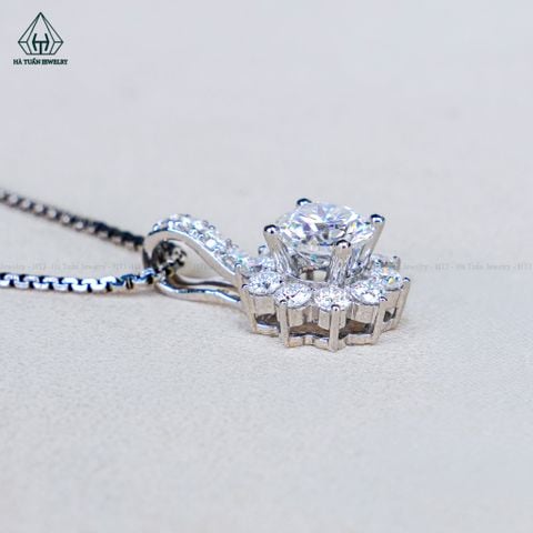 PX446 FULL MOIS 6mm Mặt dây chuyền hoa đá